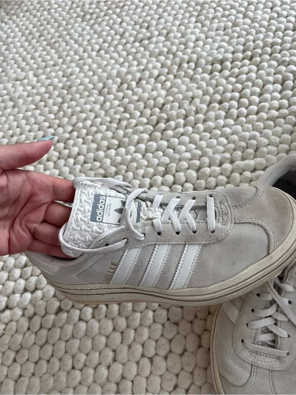 Adidas Grey White Gazelle Classic Sneaker